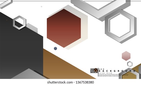 Modern geometric abstract vector templates stone and brick color compositions. Vector illustration