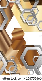 Modern geometric abstract vector templates wood color compositions. Vector illustration