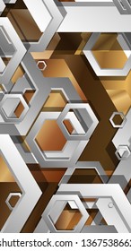 Modern geometric abstract vector templates wood color compositions. Vector illustration