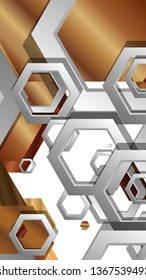 Modern geometric abstract vector templates wood color compositions. Vector illustration