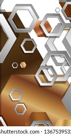 Modern geometric abstract vector templates wood color compositions. Vector illustration