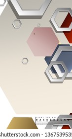 Modern geometric abstract vector templates stone and brick color compositions. Vector illustration