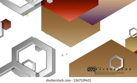 Modern geometric abstract vector templates stone and brick color compositions. Vector illustration