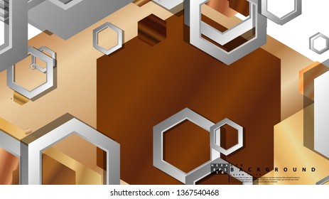 Modern geometric abstract vector templates wood color compositions. Vector illustration