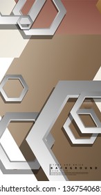 Modern geometric abstract vector templates stone and brick color compositions. Vector illustration