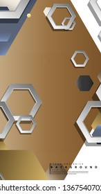 Modern geometric abstract vector templates stone and brick color compositions. Vector illustration