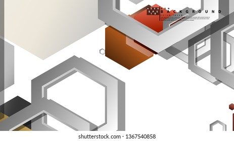 Modern geometric abstract vector templates stone and brick color compositions. Vector illustration