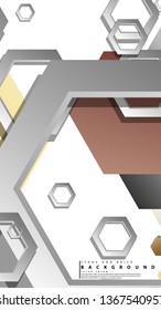 Modern geometric abstract vector templates stone and brick color compositions. Vector illustration