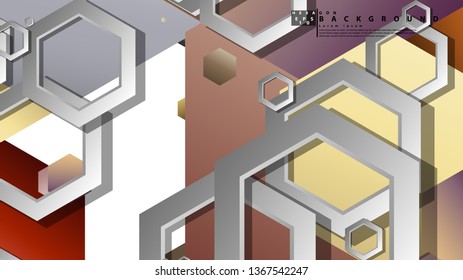 Modern geometric abstract vector templates stone and brick color compositions. Vector illustration