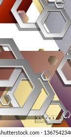 Modern geometric abstract vector templates stone and brick color compositions. Vector illustration