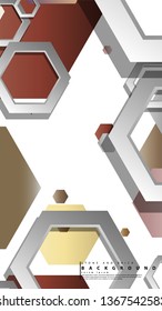Modern geometric abstract vector templates stone and brick color compositions. Vector illustration