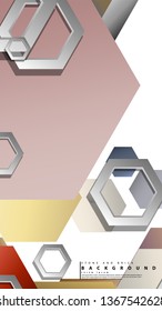 Modern geometric abstract vector templates stone and brick color compositions. Vector illustration