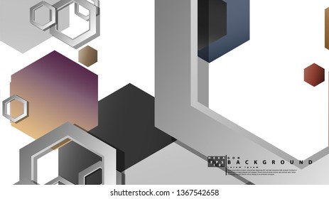 Modern geometric abstract vector templates stone and brick color compositions. Vector illustration