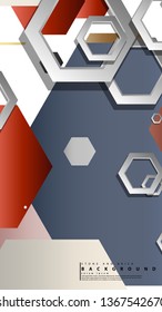 Modern geometric abstract vector templates stone and brick color compositions. Vector illustration