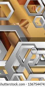 Modern geometric abstract vector templates wood color compositions. Vector illustration