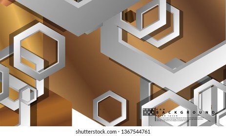 Modern geometric abstract vector templates wood color compositions. Vector illustration