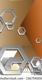 Modern geometric abstract vector templates stone and brick color compositions. Vector illustration