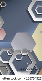 Modern geometric abstract vector templates stone and brick color compositions. Vector illustration