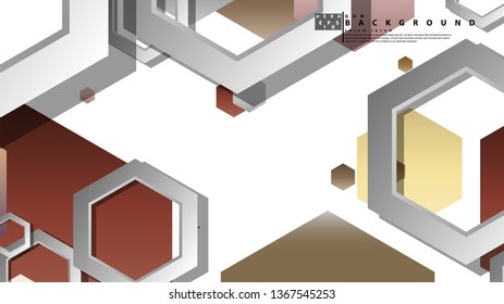Modern geometric abstract vector templates stone and brick color compositions. Vector illustration