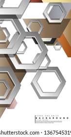 Modern geometric abstract vector templates stone and brick color compositions. Vector illustration