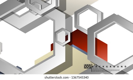 Modern geometric abstract vector templates stone and brick color compositions. Vector illustration