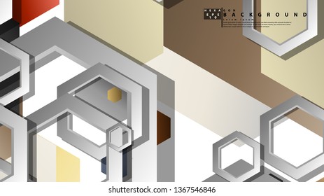 Modern geometric abstract vector templates stone and brick color compositions. Vector illustration