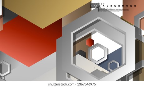 Modern geometric abstract vector templates stone and brick color compositions. Vector illustration