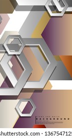 Modern geometric abstract vector templates stone and brick color compositions. Vector illustration