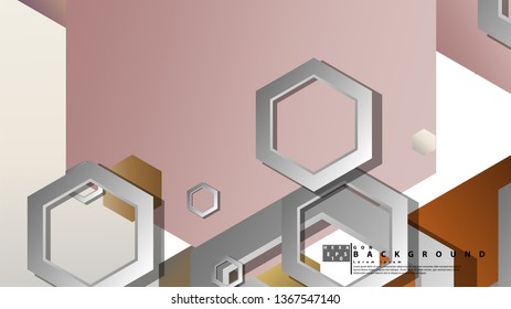Modern geometric abstract vector templates stone and brick color compositions. Vector illustration