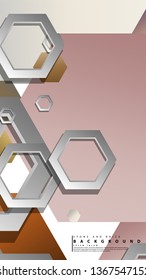 Modern geometric abstract vector templates stone and brick color compositions. Vector illustration