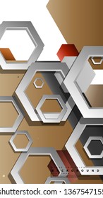 Modern geometric abstract vector templates stone and brick color compositions. Vector illustration