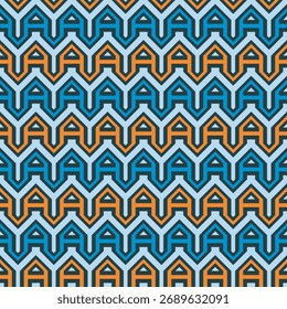 Modern Geometric Alphabet A Repeating Stripe Decorative Seamless Pattern