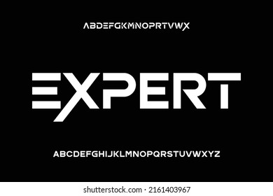 Modern geometric alphabets display font with alternates