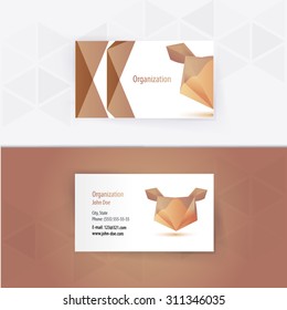 Modern Geometric Animal Business-Card Set | EPS10 Vector Design