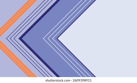 Modern geometric arrow background with clean blue and orange lines perfect for websites slides and creative content that requires a sleek and professional look