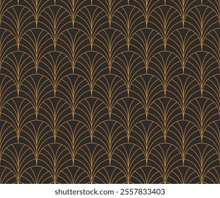 Modern geometric art deco seamless pattern. Trendy abstract background. Vector illustration for print, fabric, surface, textile.