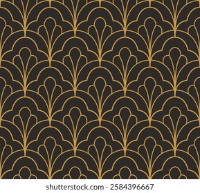Modern geometric art deco seamless pattern. Trendy abstract background. Vector illustration for print, fabric, surface, textile.
