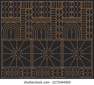 Modern geometric art deco. Vector abstract geometric background. Vector illustration.