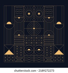 Modern geometric art deco. Vector abstract geometric background. Vector illustration.