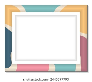 Modern geometric background with blank display board for promotion