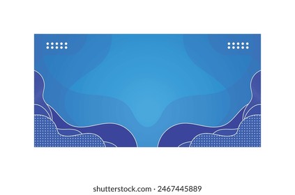 Modern geometric background blue color wave pattern with halftones, blue gradient color abstract geometric background design