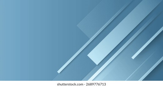 Fondo geométrico moderno con capas de degradado azul y líneas diagonales superpuestas en un estilo tecnológico limpio.