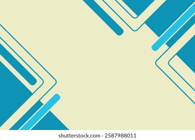Modern geometric background with blue shapes on a light cream background. Clean and minimalist design for presentations, web banners, and graphic projects.