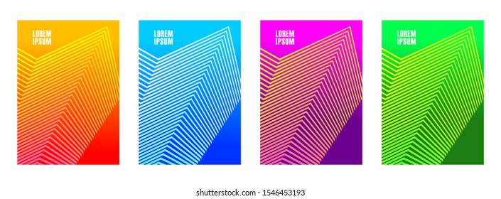 Modern geometric background. Bright design of lines and shapes. 