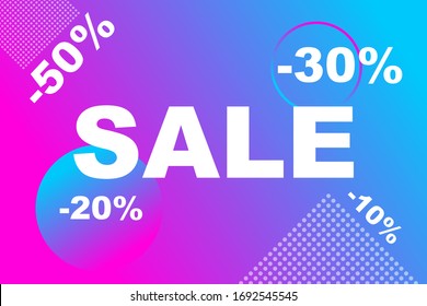 Modern geometric background. Bright design of lines and shapes. sale banner discount