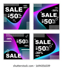 Moderner geometrischer Hintergrund. Helles Design von Linien und Formen. Banner-Rabatt verkaufen