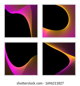 Modern geometric background. Bright design of lines and shapes.