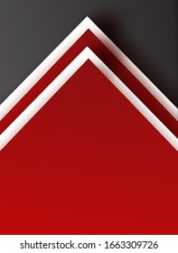 Modern geometric  background for Business presentation overlap layer with red white and black color. Vector
