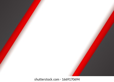 Modern geometric  background for Business presentation overlap layer with red white and black color. Vector