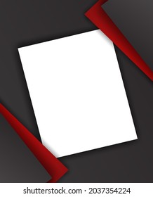 El fondo geométrico moderno para la presentación Business se solapa con la capa de color rojo, blanco y negro. Vector.